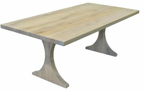 Masă stejar masiv Dining Luna blat 5 cm - 140x80cm
