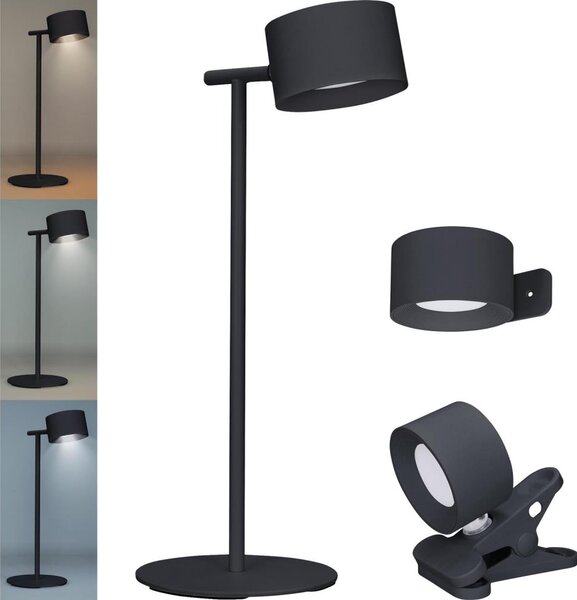 Lampă LED reîncărcabilă dimabilă 3 în 1 Solight WO68-B LED/4W/2000 mAh 3000/4000/6500K negru