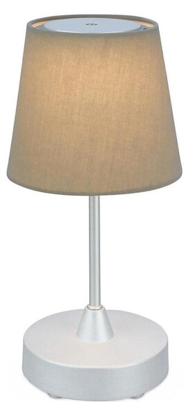 Lampă LED reîncărcabilă dimabilă de masă Brilo LED/3W/5V IP44 argintiu/bej
