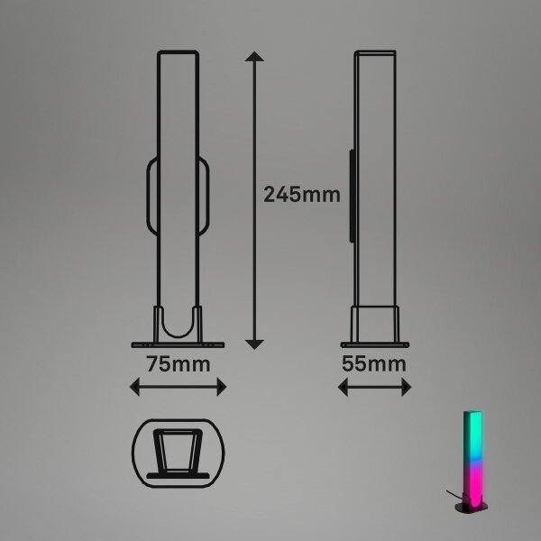 SET 2x lampă LED RGBIC dimabilă de masă Brilo LED/12W/230V 3000-6500K Wi-Fi Tuya