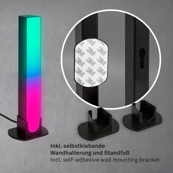 SET 2x lampă LED RGBIC dimabilă de masă Brilo LED/12W/230V 3000-6500K Wi-Fi Tuya