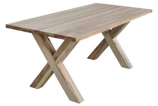 Masă lemn masiv Dining Irenne Stejar blat 4 cm - 160x80cm