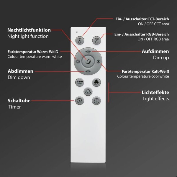 Plafonieră LED RGB dimabilă Brilo CENTRO LED/24W/230V Wi-Fi Tuya + telecomandă
