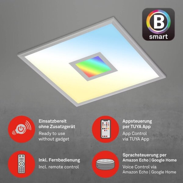 Plafonieră LED RGB dimabilă Brilo CENTRO LED/24W/230V Wi-Fi Tuya + telecomandă