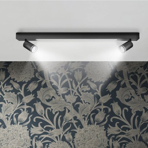 Plafonieră LED PARIS LED/24W/230V + 2xGU10/10W negru