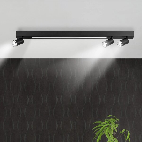 Plafonieră LED PARIS LED/24W/230V + 3xGU10/10W negru