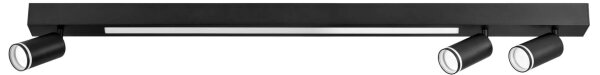 Plafonieră LED PARIS LED/24W/230V + 3xGU10/10W negru