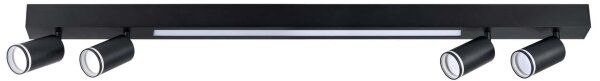 Plafonieră LED PARIS LED/24W/230V + 4xGU10/10W negru