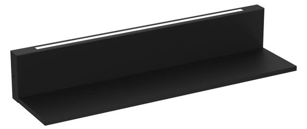 Raft de perete cu iluminare LED SHELF 10x60 cm negru