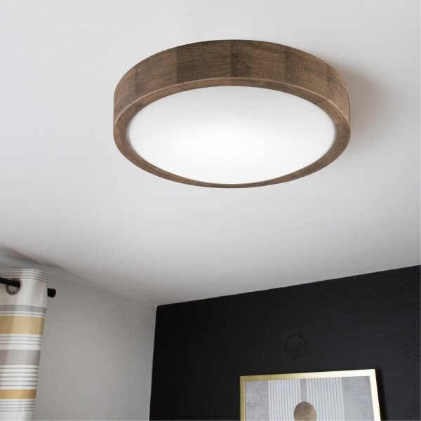 Plafonieră LED Brilagi CARVALHO SLIM 1xE27/60W/230V stejar nuc d. 27 cm