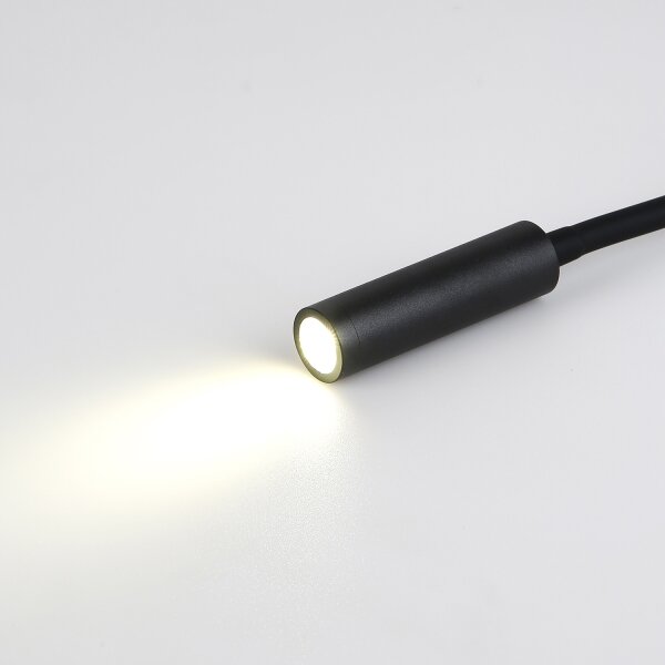 Lampă LED flexibilă de perete cu port USB Brilagi MAYA LED/3W/230V negru