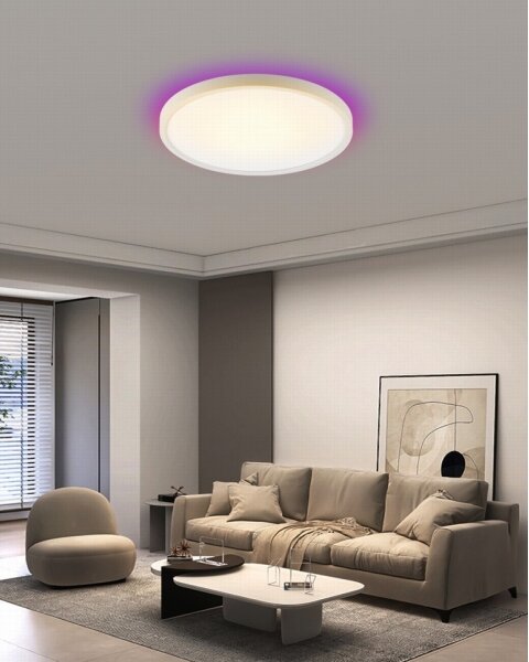 Plafonieră LED RGB dimabilă Immax NEO 07169-W60 TUDO 65W/230V Wi-Fi Tuya + telecomandă