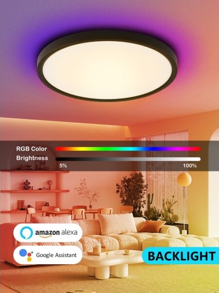 Plafonieră LED RGB dimabilă Immax NEO 07170-B60 TUDO 65W/230V Wi-Fi Tuya + telecomandă