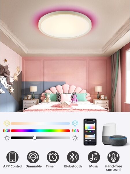 Plafonieră LED RGB dimabilă Immax NEO 07169-W60 TUDO 65W/230V Wi-Fi Tuya + telecomandă