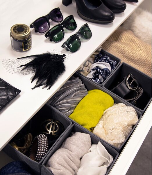 Set 3 organizatoare Bigso Box of Sweden Drawer, gri