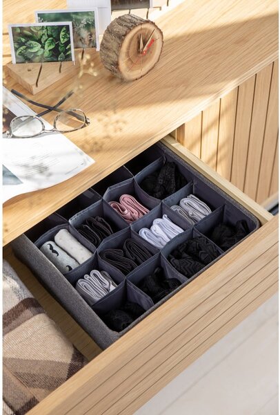 Organizator de sertare cu 16 compartimente Bigso Box of Sweden Drawer, gri