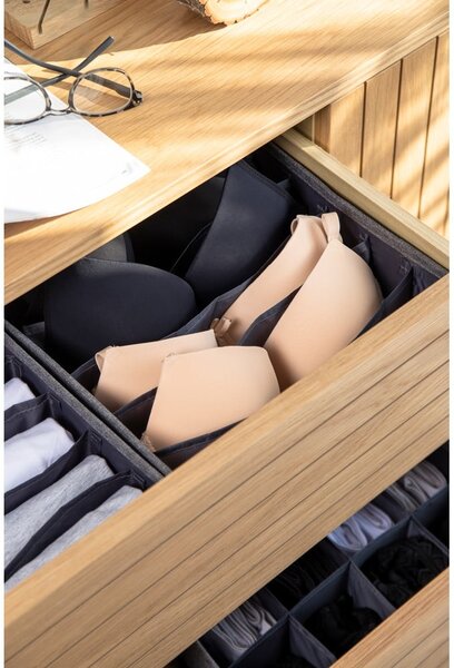 Organizator de sertare cu compartimente Bigso Box of Sweden Drawer, 29 x 11 cm, gri