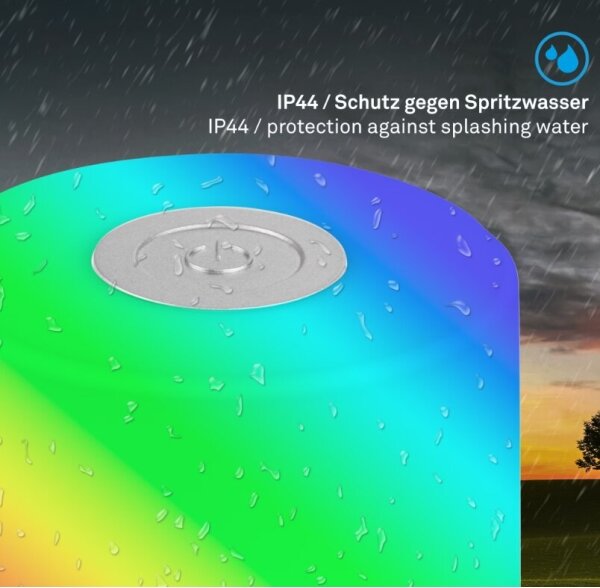 Lampă LED RGB reîncărcabilă de masă Briloner 7462014 LED/1,5W/5V IP44 crom