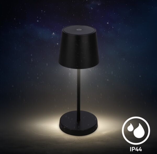 Lampă LED dimabilă de masă Briloner 7423015 LED/2,6W/5V IP44 negru