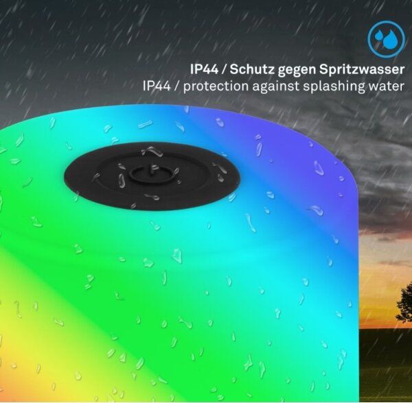 Lampă LED RGB reîncărcabilă de masă Briloner 7462015 LED/1,5W/5V IP44 negru