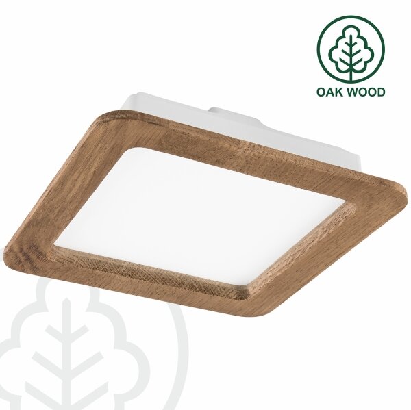 Corp de iluminat LED încastrat WOODY SPOT LED/17W/230V 3000K nuc 18,5x18,5 cm