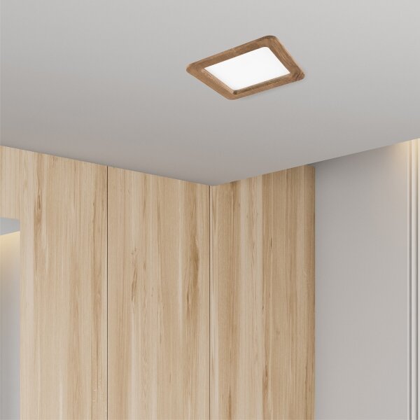 Corp de iluminat LED încastrat WOODY SPOT LED/17W/230V 3000K nuc 18,5x18,5 cm
