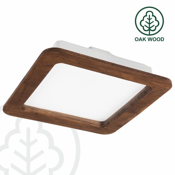 LED Spot WOODY 17W 230V 3000K cireș 18,5x18,5 cm