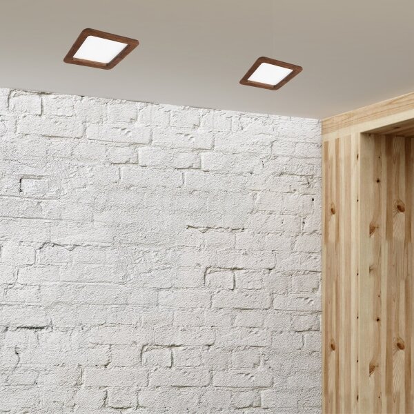LED Spot WOODY 17W 230V 3000K cireș 18,5x18,5 cm