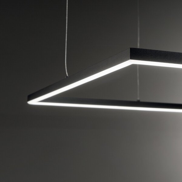 Ideal Lux - Lustră LED suspendată pe cablu ORACLE SLIM LED/33W/230V 3000K 50x50 cm negru