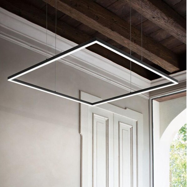 Ideal Lux - Lustră LED suspendată pe cablu ORACLE SLIM LED/33W/230V 3000K 50x50 cm negru
