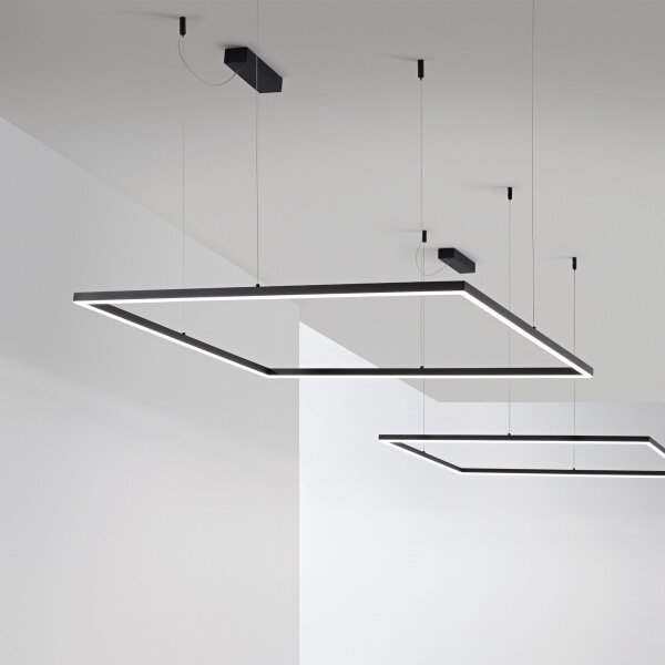 Ideal Lux - Lustră LED suspendată pe cablu ORACLE SLIM LED/33W/230V 3000K 50x50 cm negru