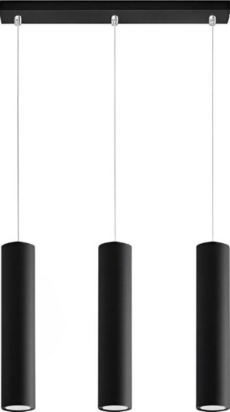 Lustră pe cablu KARADON 3xGU10/30W/230V negru