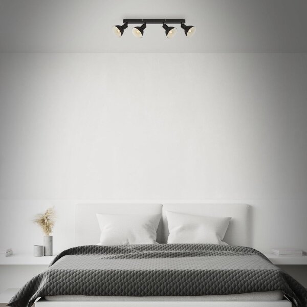 Spot Brilo RETRO 4xE14/25W/230V negru