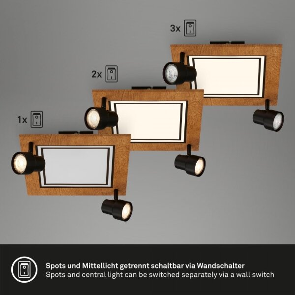 Plafonieră LED Brilo LED/12W/230V + 2xGU10/9W 3000K