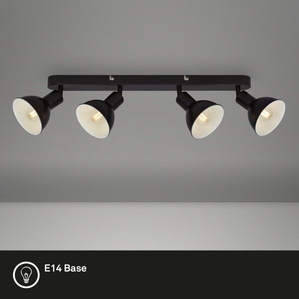 Spot Brilo RETRO 4xE14/25W/230V negru