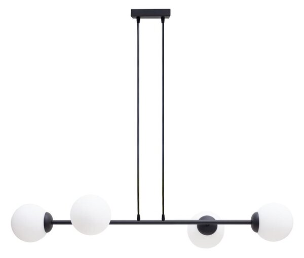 Lustră pe cablu FIRA 4xE27/60W/230V negru