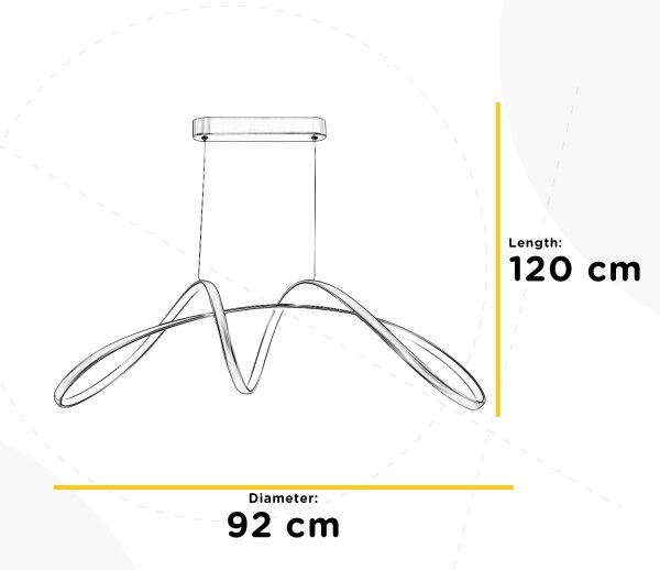 Lustră LED pe cablu ONLI INFINITY LED/50W/230V 4500K crom mat