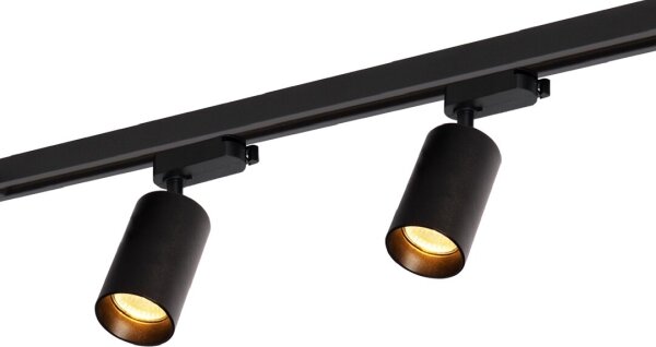 Spot in sistem de șină PIPE 4xGU10/10W/230V negru