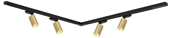 Spot in sistem de șină PIPE 4xGU10/10W/230V auriu/negru