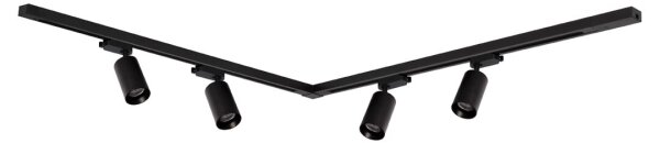 Spot in sistem de șină PIPE 4xGU10/10W/230V negru
