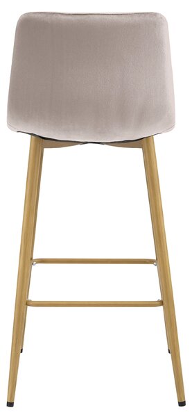 Scaun de bar ARCETO VELVET, bej