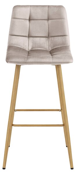 Scaun de bar ARCETO VELVET, bej