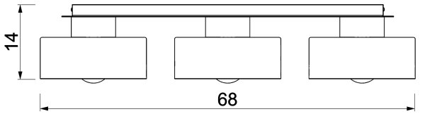 Plafonieră MARTI 3xE27/15W/230V alb/crom