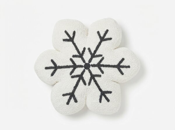 Perna decorativa SNOWFLAKE 35x35 cm, albă