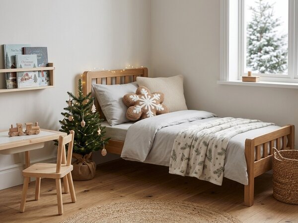 Perna decorativa SNOW COOKIE 35x35 cm, maro