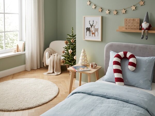 Perna decorativa CHRISTMAS CANDY 26x40 cm, rosu-alb