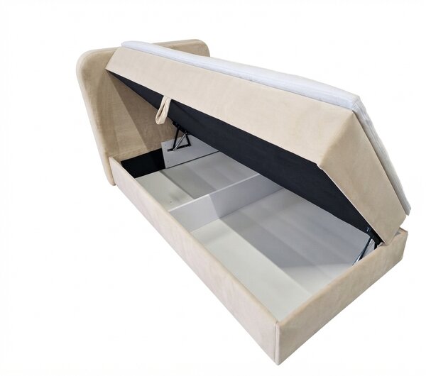 Pat boxspring tapitat DIRELIS TRINITY 90x200 cm bej Saltele: Saltea cu arcuri Bonell