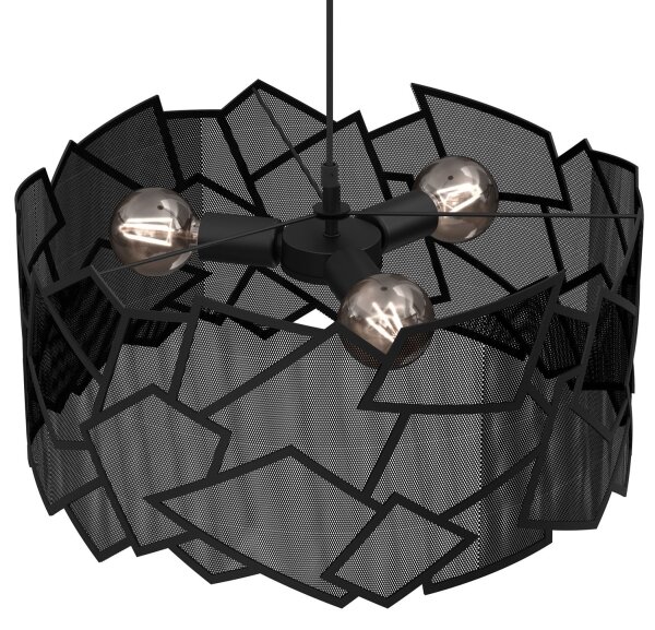Lustră pe cablu CAMO 3xE27/15W/230V negru