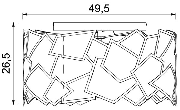 Plafonieră CAMO 3xE27/15W/230V negru