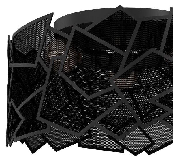 Plafonieră CAMO 3xE27/15W/230V negru